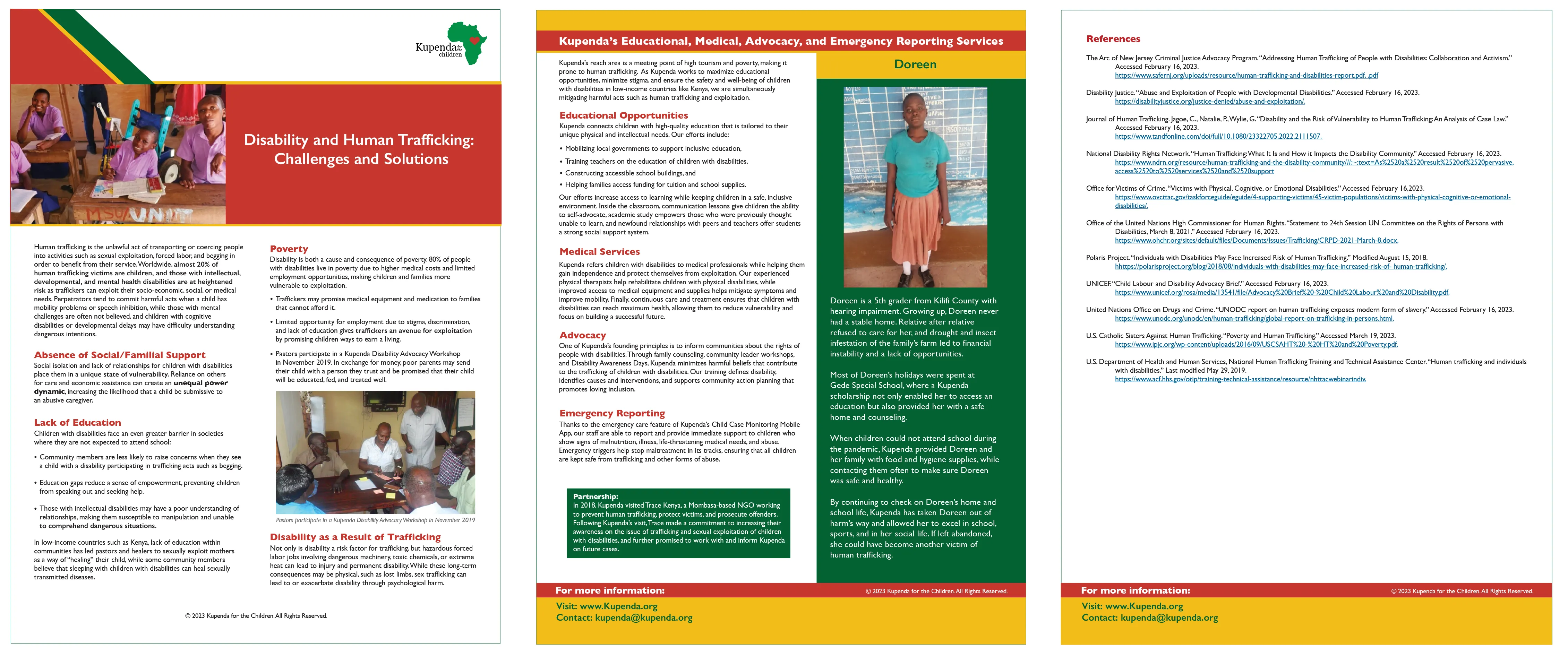 Kupenda for the Children: Fact Sheets