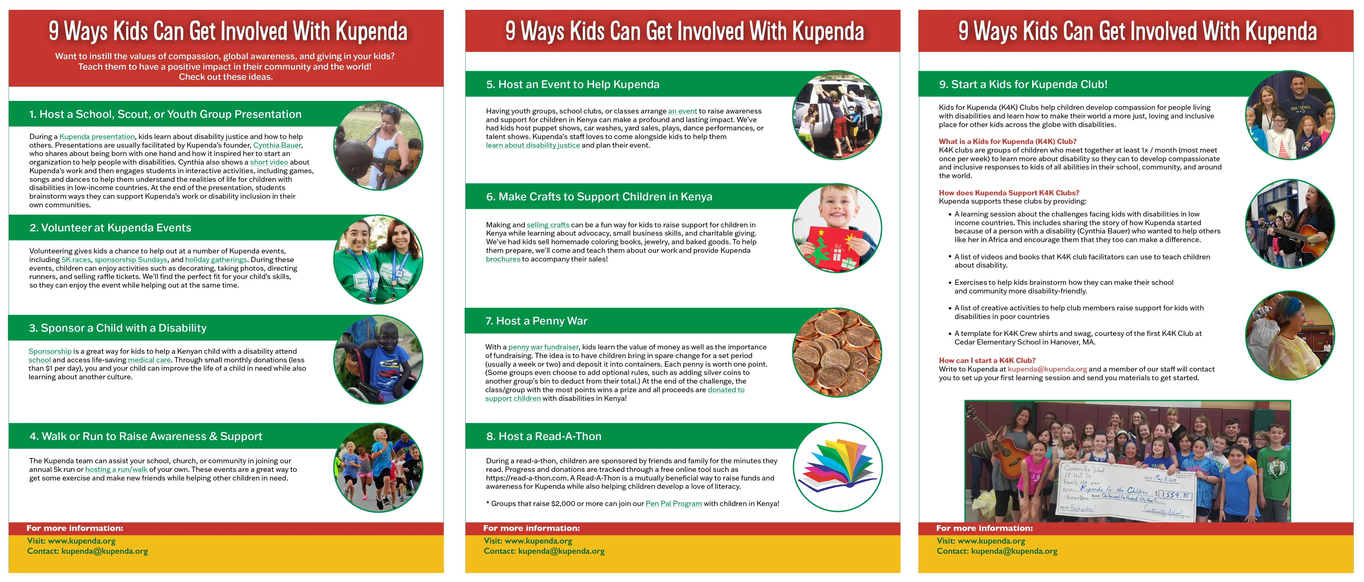 Kupenda for the Children: Informational Flyer